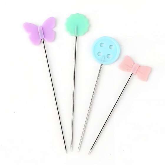Wholesale Transparent Plastic Boxed Plum Blossom Tie Bow Needle Positioning Needle Pin Tailor Fixed Needle Pin