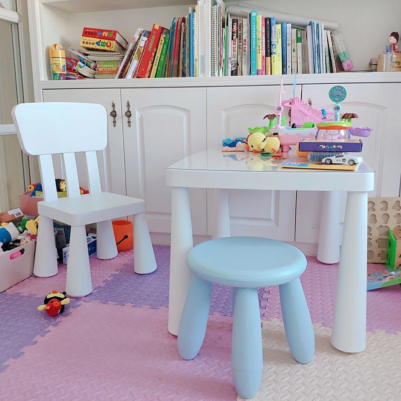 Nordic Style Kindergarten Children's Table and Chair Set Plastic Table and Chair Baby Learning Table Lelebao Children's Toys