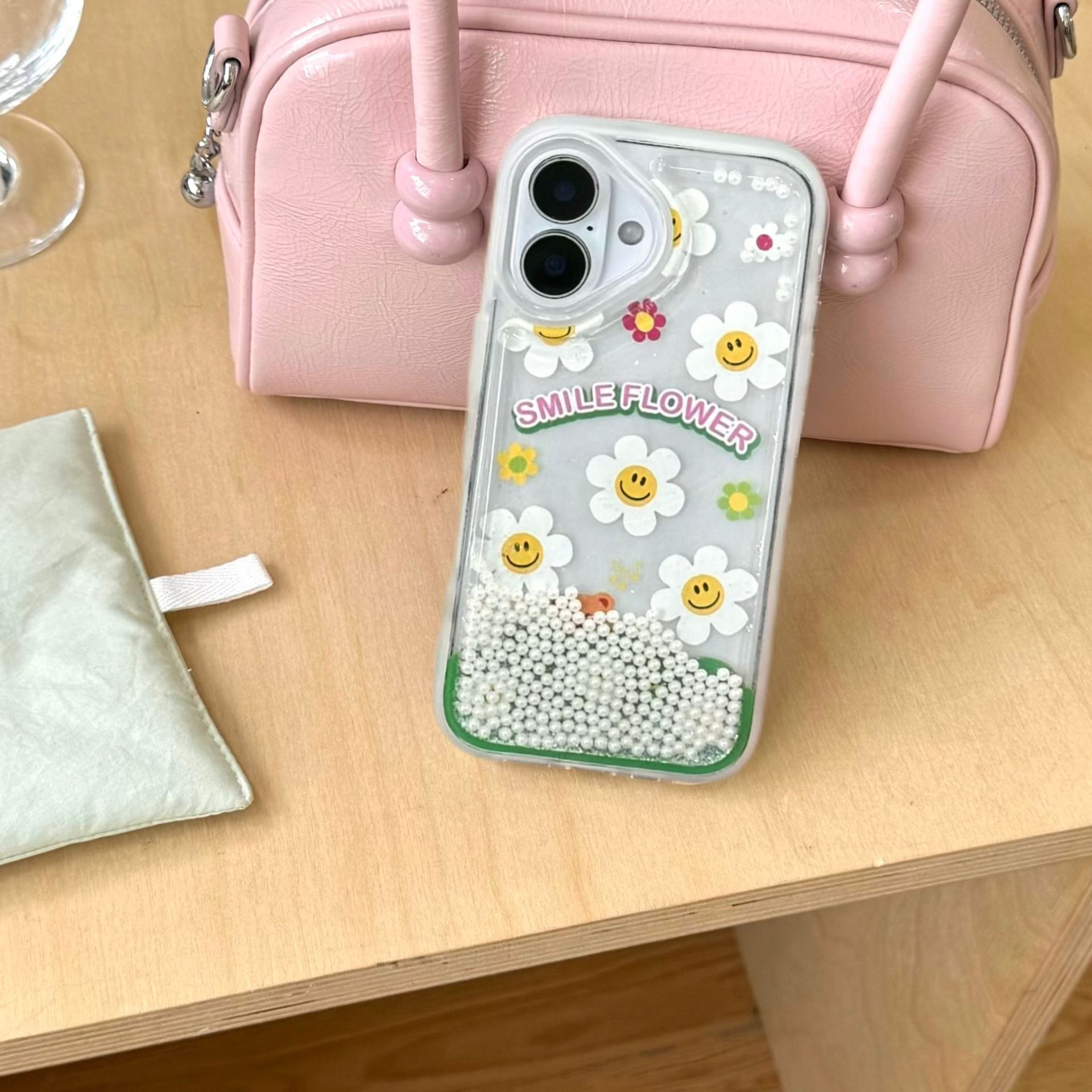 Cuentas divertidas flores de arenas movedizas para Apple Apple 15ProMax funda para teléfono móvil 16Pro Summer 14/13 Nuevo 16