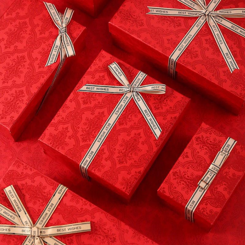 520情人节礼盒空盒天地盖生日伴娘伴手礼物盒大号丝巾香水礼品盒