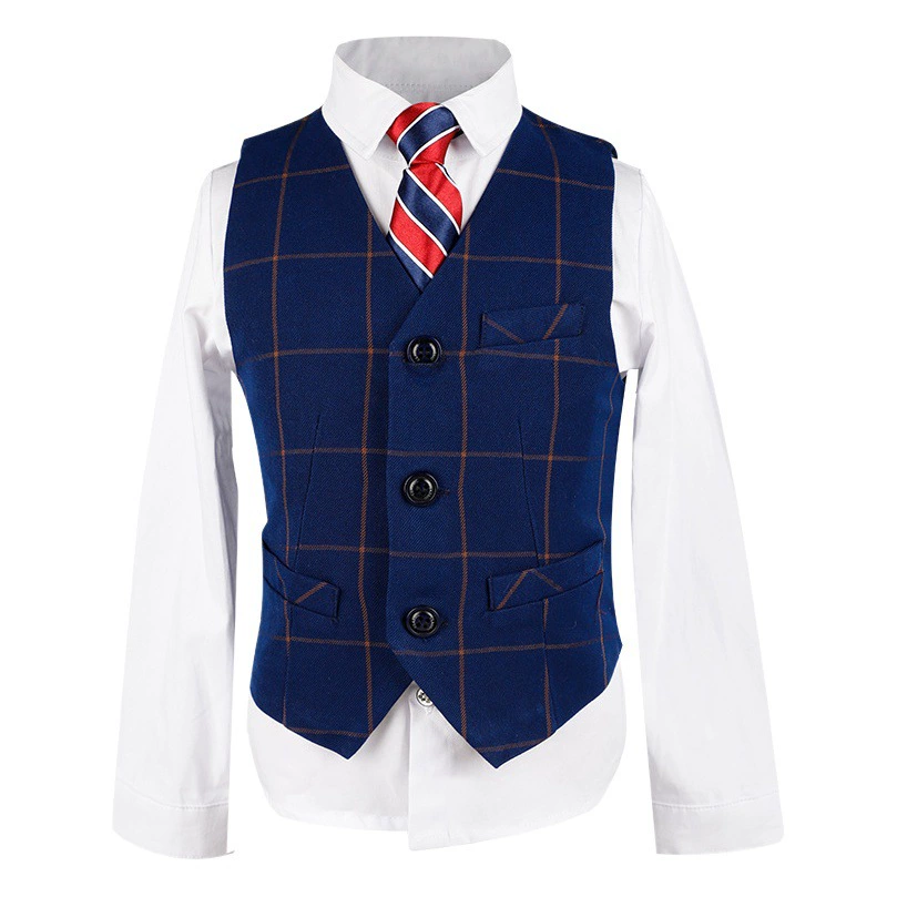 Детский жилет, весенне-осенний детский сад, садовая одежда, клетчатая школьная форма для учеников начальной школы, классная форма, костюм хора
