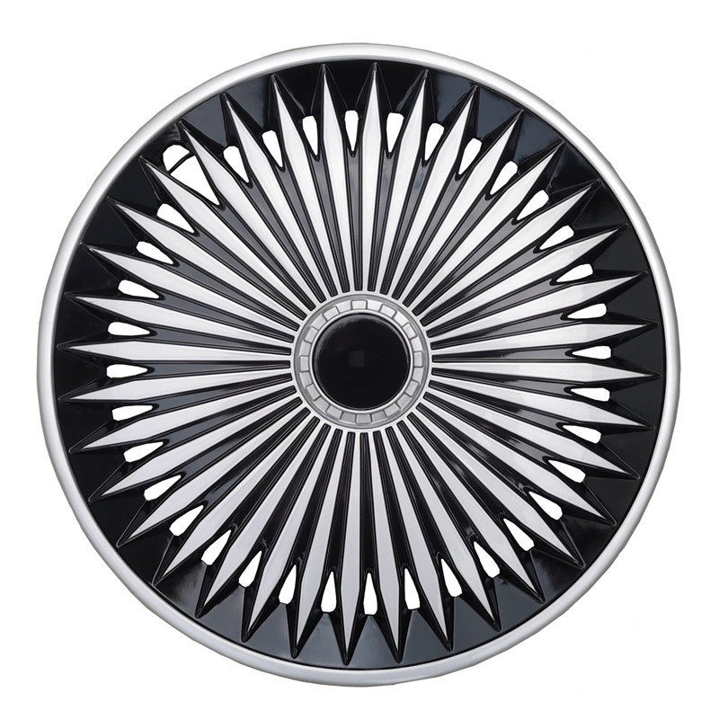 Hub cover – Universal Hub Cap - 13-inch-phantom-style-silver-black-1pc