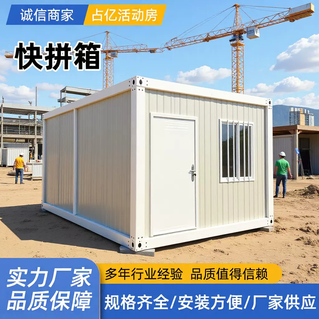 厂家定制快拼集装箱住人箱房彩钢办公室工地宿舍简易组装集成房屋