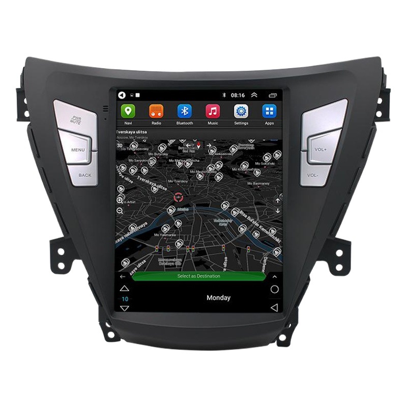Aplicable a 11-13 Hyundai Elantra (pantalla vertical) coche Android navegador todo en uno WiFi de 9,7 pulgadas