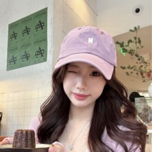 韩版情侣休闲速干鸭舌帽简约字母N显脸小棒球帽潮户外爬山遮阳帽