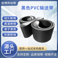 黑色平面PVC输送带物流轻型运输线PU传送带工业食品PVC定制工业带