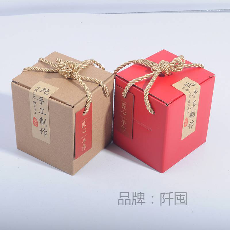 喜庆730500380毫升280 180六棱四方玻璃瓶包装盒 酱包装盒