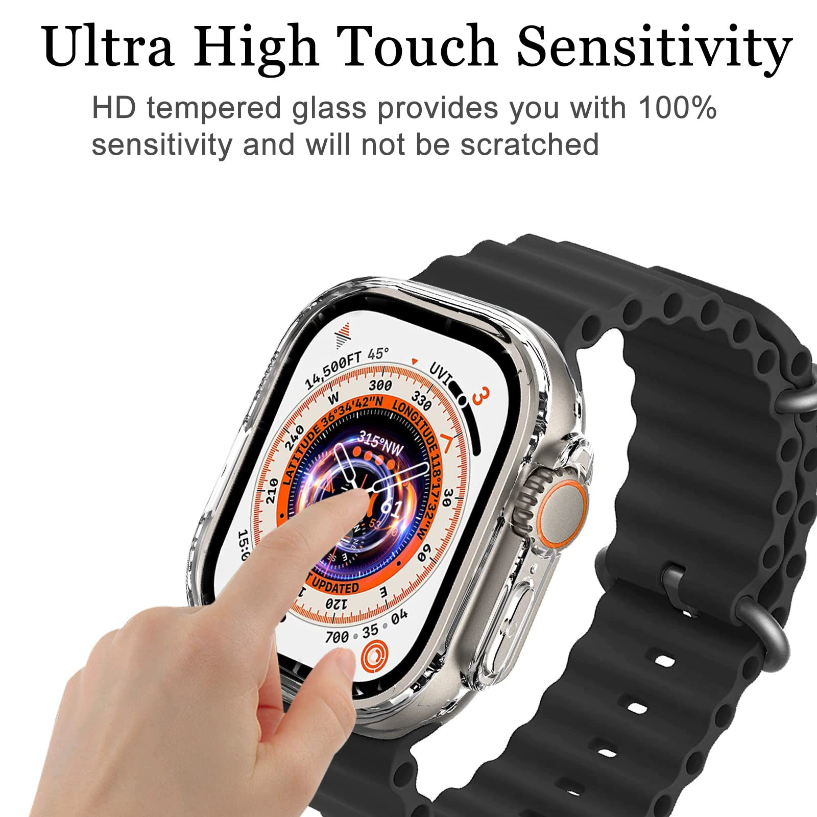 Подходящий Apple Watch all-включено прозрачный чехол чехол Pro защитный TPU прозрачный Ultra
