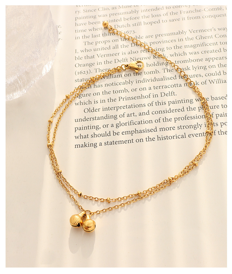 fashion bell anklet titanium steel 18k beach simple feet jewelry