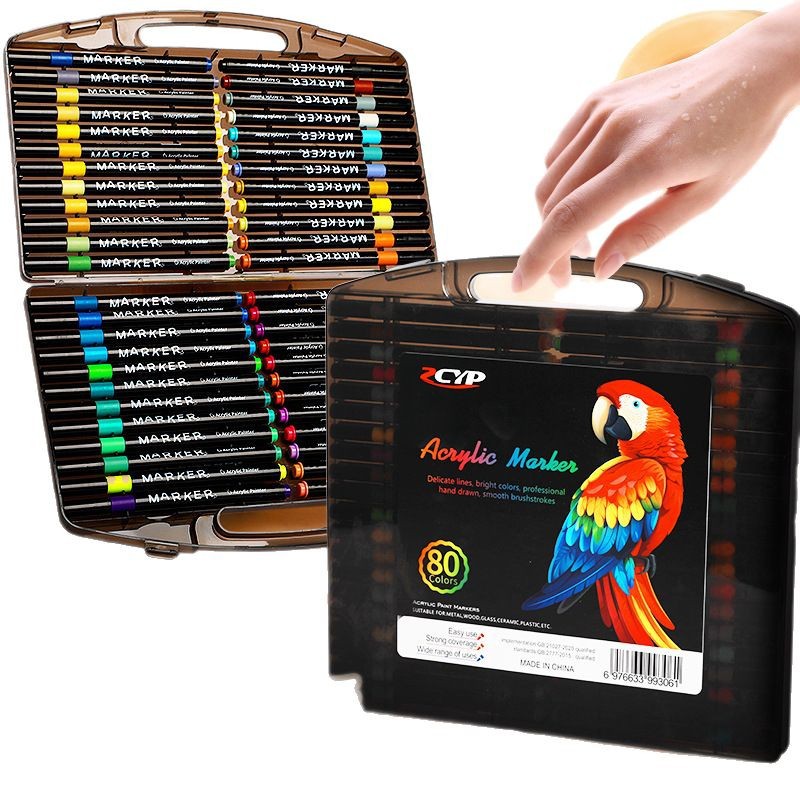 Lápiz de acrílico blando para niños, pintura de estudiantes auténtica, arte de graffiti, lápiz de color opaco barato