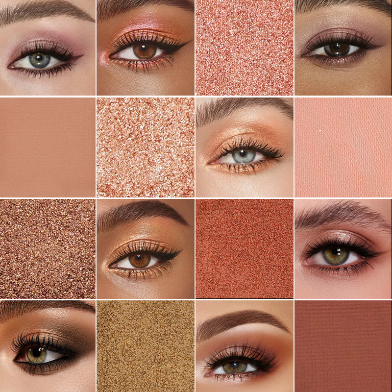 MISS ROSE cross-border eyeshadow polvo de blush de alto brillo bandeja de maquillaje con cajón de espejo caja de maquillaje retráctil