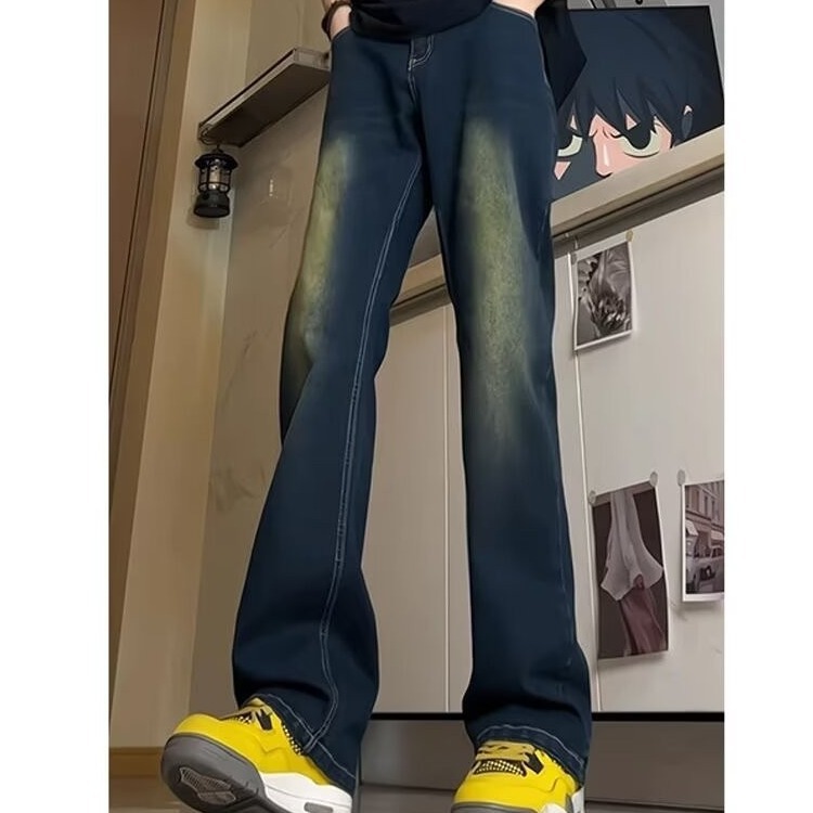 Fashion Men's Loose Straight Denim Trousers Image 6