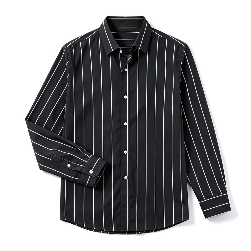 Men's shirt summer new model 2026 slim fit trendy stylish casual versatile vertical striped long sleeve shirt Men's shirt summer new model 2026 slim fit trendy stylish casual versatile vertical striped long sleeve shirt