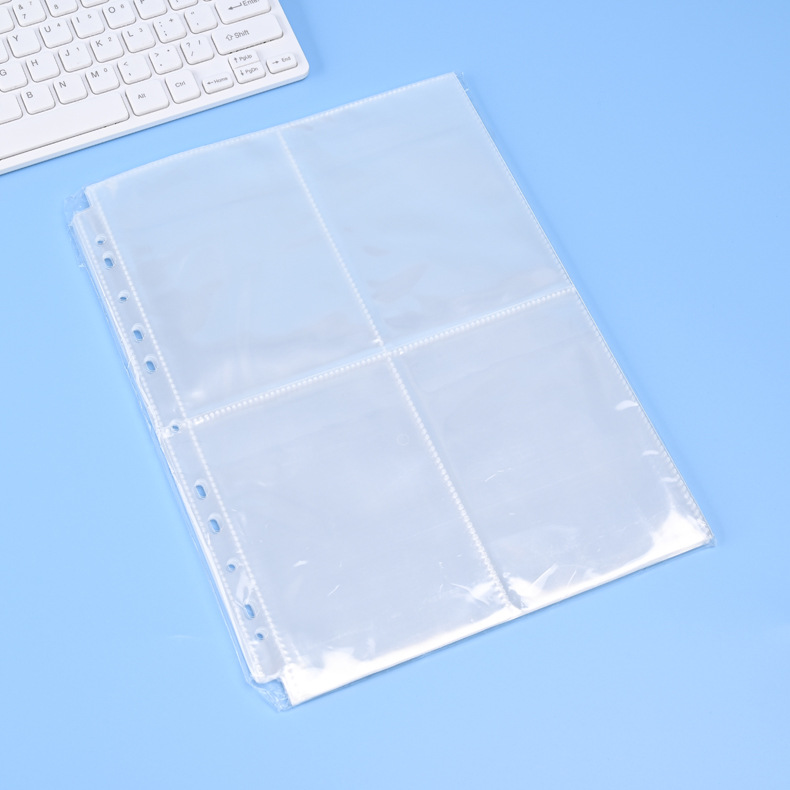 Libro de colección de tarjetas de juego 9-grid libro de almacenamiento de bolsillo transparente álbum de libro Juego King Card Book Page página interior Jiugongge