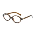 Dark Brown Frame, White Lens