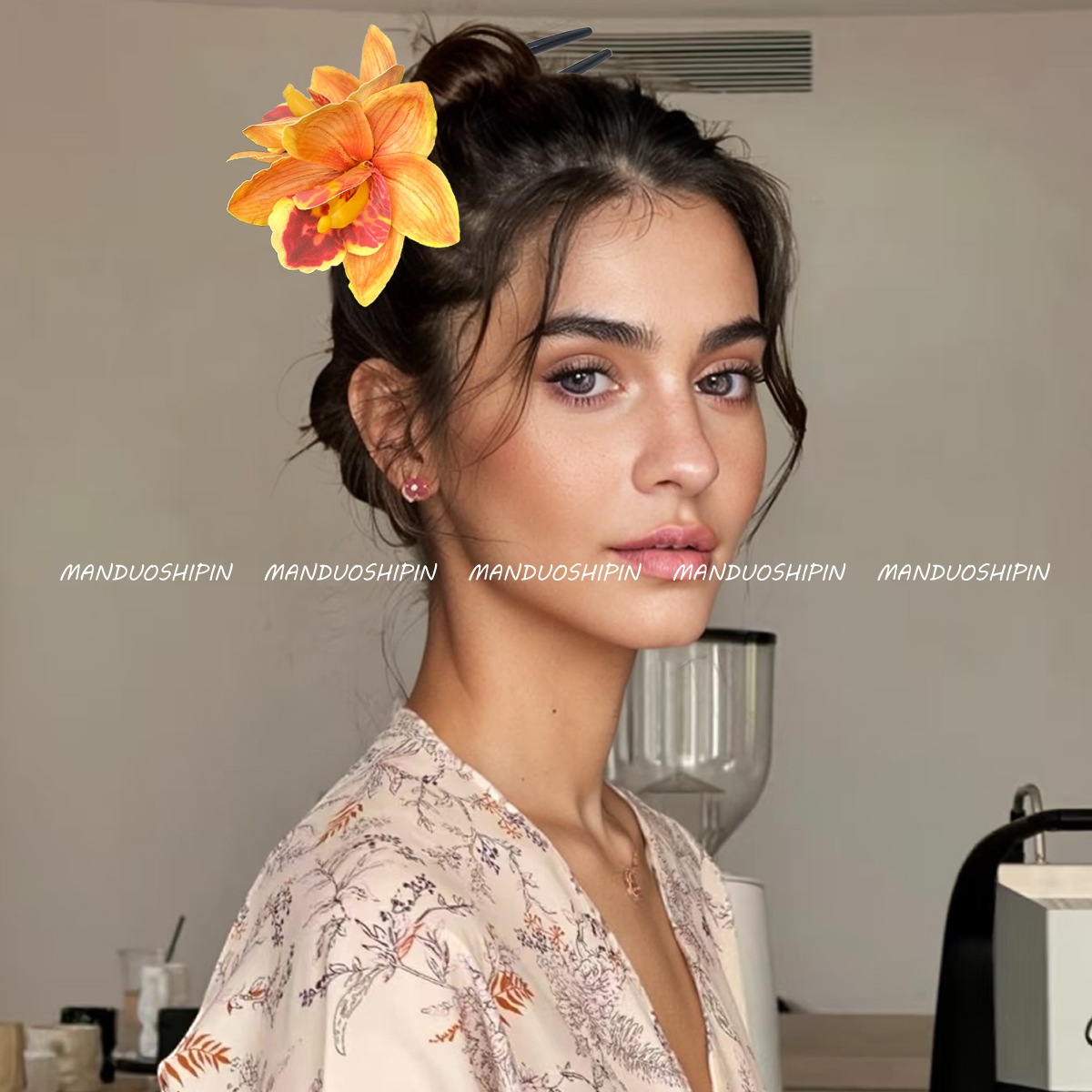 30g Weight Hair Sticks, Hair Tie, Insert comb Hair Accessories Type 1 Piece Quantity Holiday, Tea Party Occasion Cloth Material Flower Pattern All Seasons Season Women's Gender Pastoral Style Pastoral Women's Flower Cloth Hair Sticks Hair Tie Insert Comb 6