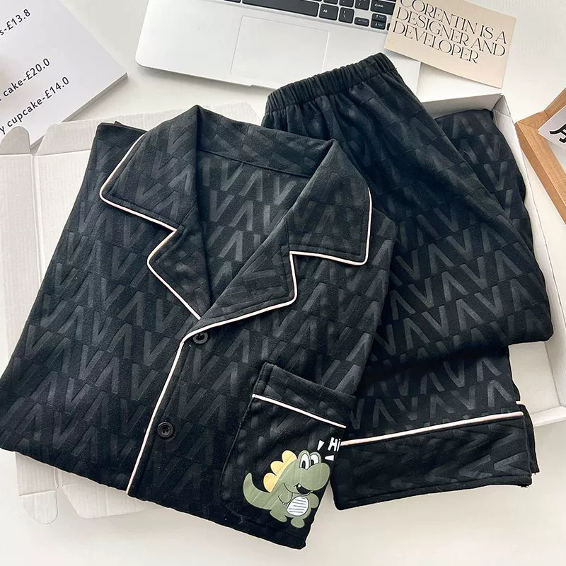 Трансграничная осень и зима 2024 новый жаккардовый пижама