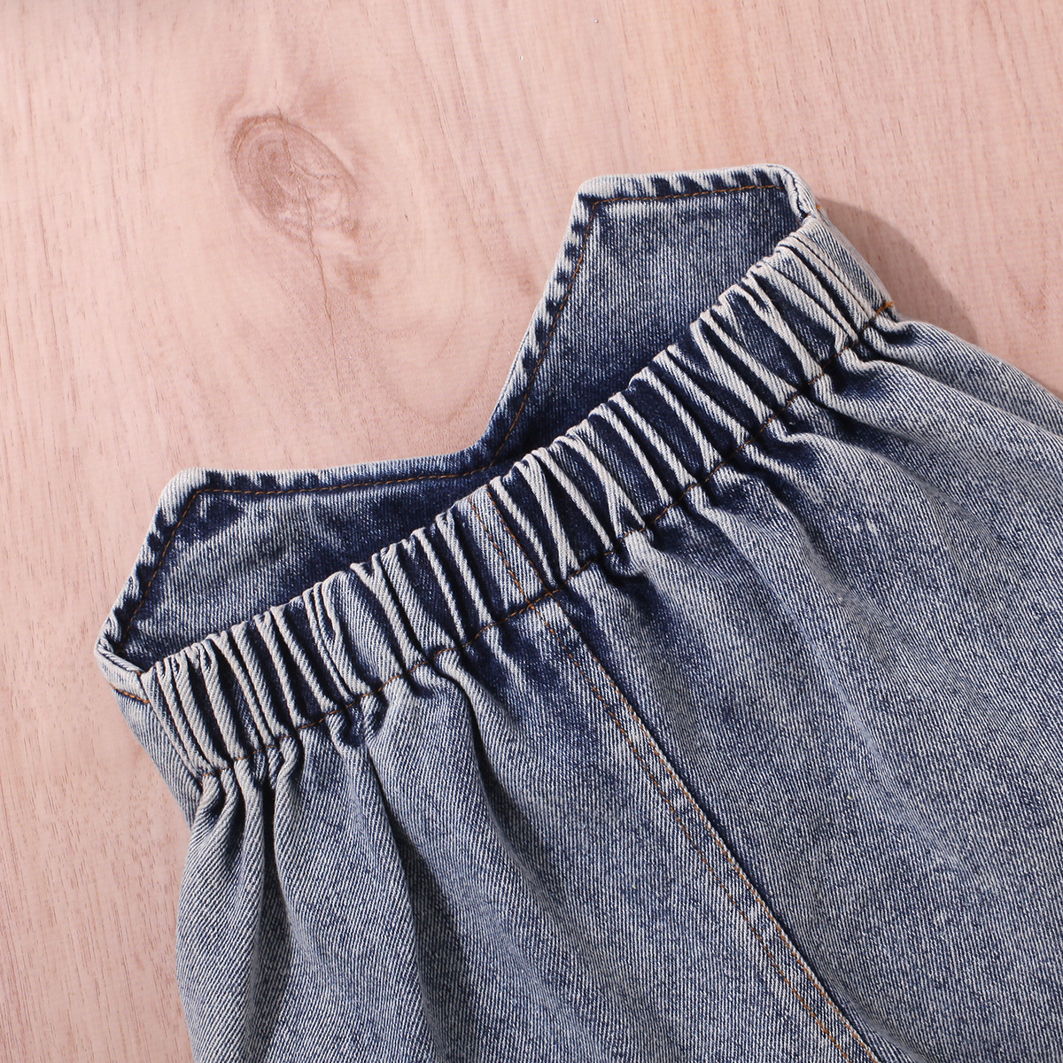 2025 Spring and Summer Season Casual Simple Style Solid Color Cotton Girls Clothing Sets