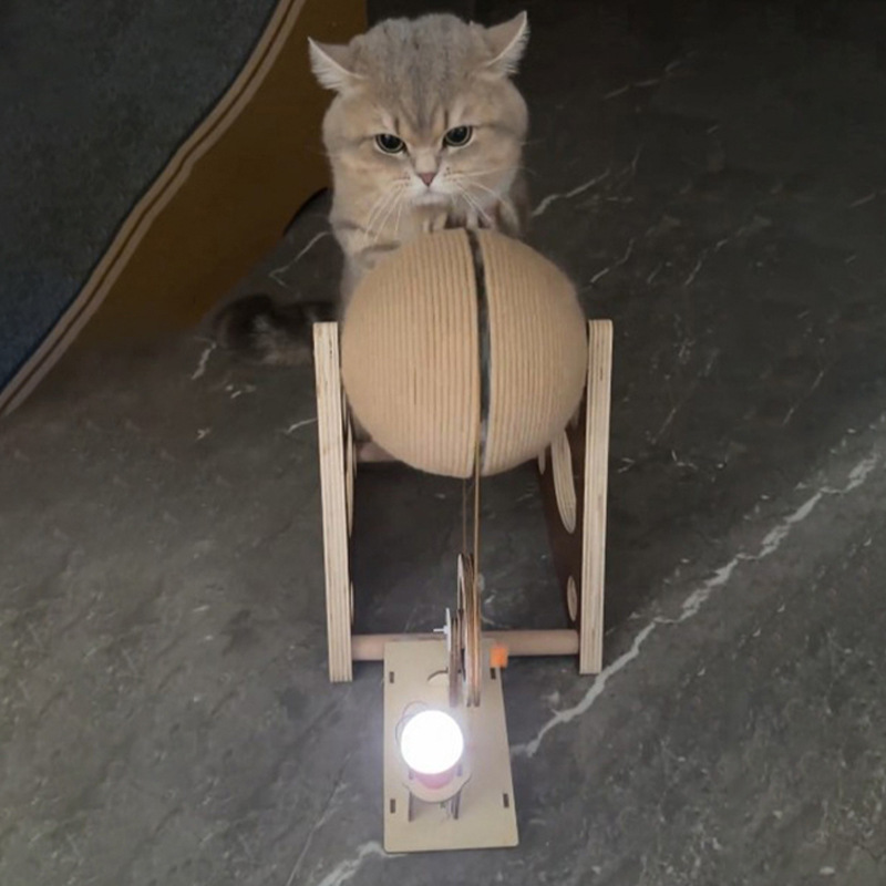 子猫発電機サイザル麻ロープ猫スクラッチボード耐摩耗性非脱落垂直猫スクラッチボール猫の爪研ぎ退屈解消おもちゃ|undefined