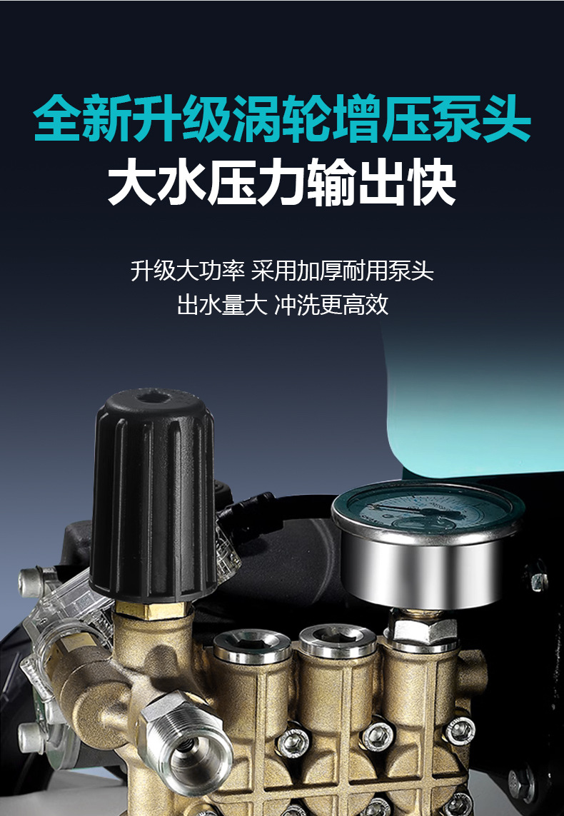 Car Washing Machine Artifact Household 220V High Pressure Water Pump High Power Brush Car Water Powerful Washing Grab Car Washing Machine