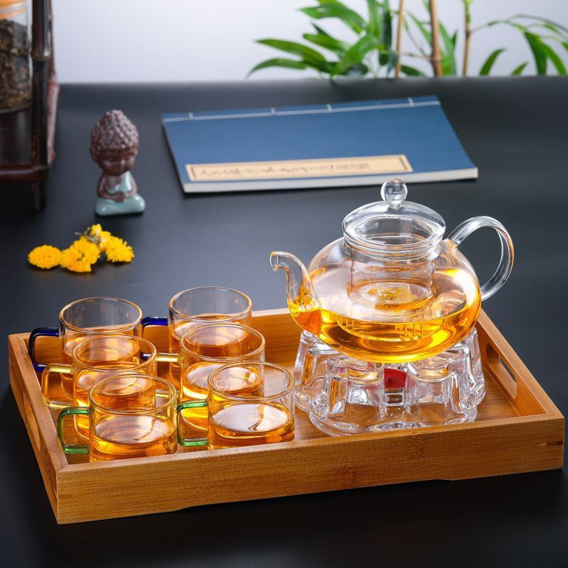 Glass herbal tea, teapot, filter, liner