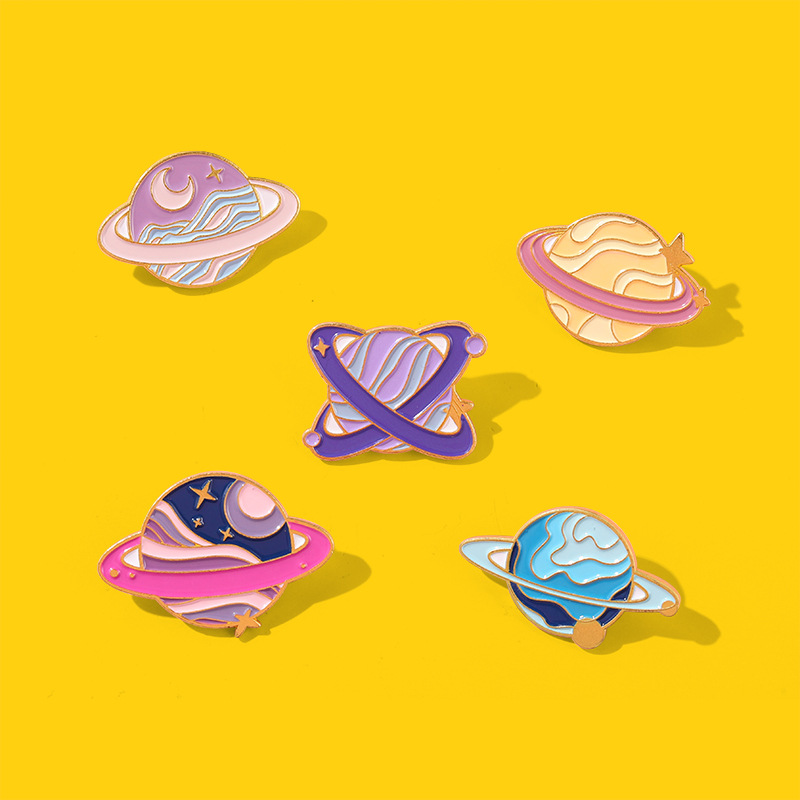Plating Design Fashion Pin Planet Alloy Plating Unisex Brooches
