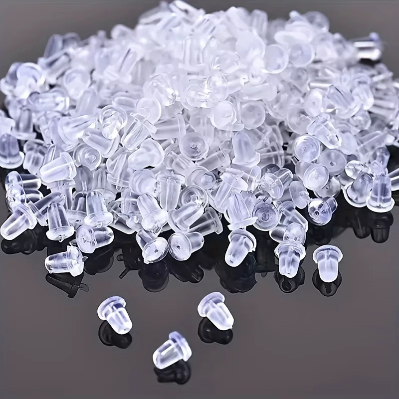 Transparent silicone accessory, earrings with accessories, earplugs handmade, DIY