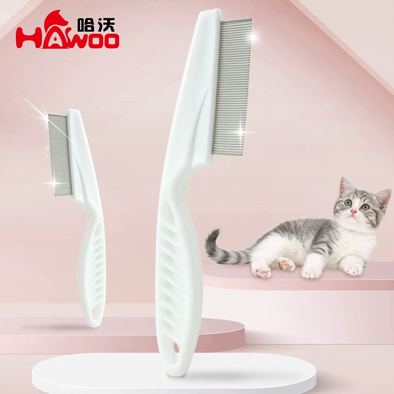 Оптовая продажа расчесок от блох для животных, универсальные для кошек и собак, из нержавеющей стали, с мелкими зубцами, расческа от блох для кошек.