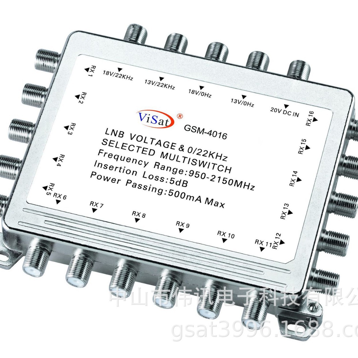 멀티 스위치 스위치 950-2150MHZ 위성 신호 4 IN 16 OUT