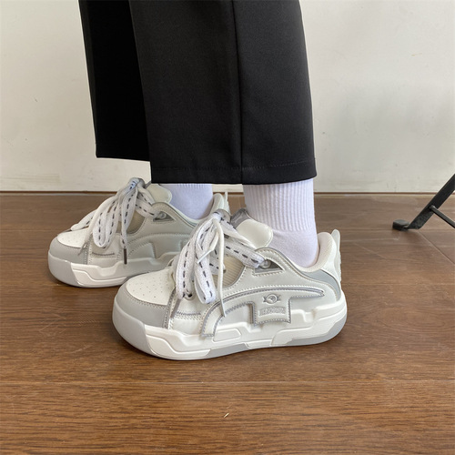 Korean version thick sole heightening couple men and women casual dad shoes trendy Korean version versatile student niche sports shoes summer