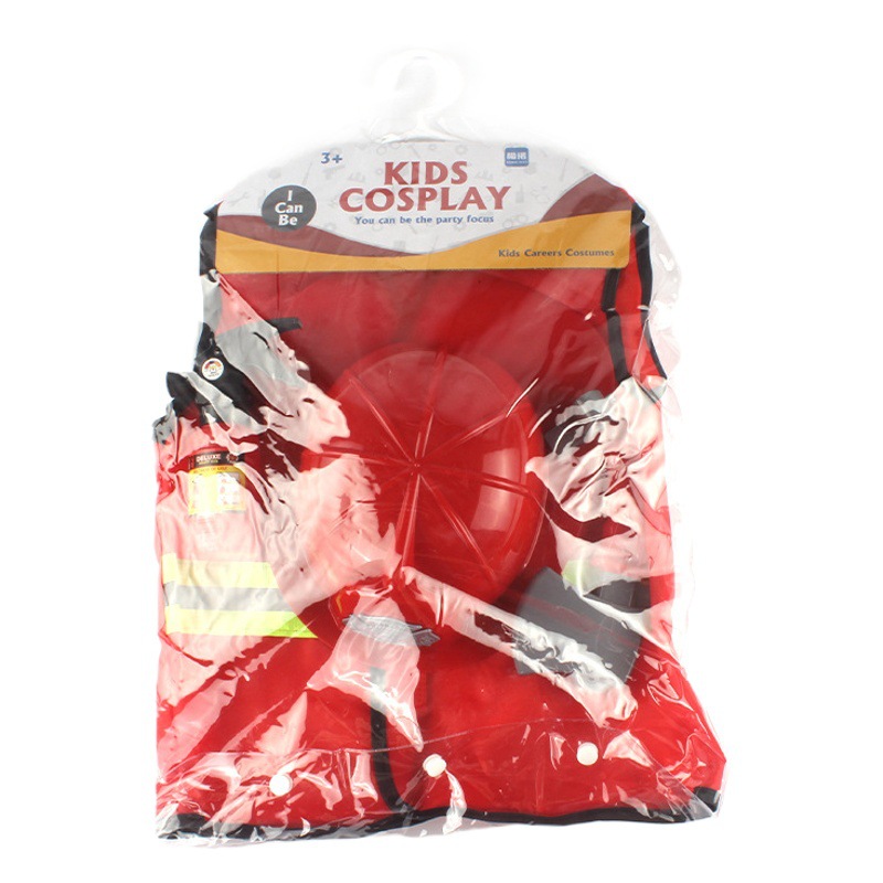 Niños profesional fuego rendimiento ropa bombero Cosplay papel jugando poco bombero rendimiento ropa 585