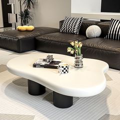クリームフロントドゥコーヒーテーブル北欧ホームリビングルームシンプルモダン小さなアパート不規則な形のテーブルインターネットセレブティーテーブル
