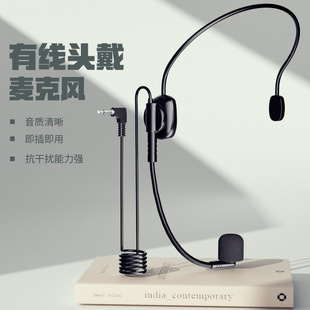 Bee Loudspeaker Microphone Headset Microphone Rotating Headset for Teachers Guide Wired Microphone Universal