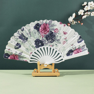 Plain Plastic Fan Carry-on Ancient Dress Folding Fan Dance Folding Fan