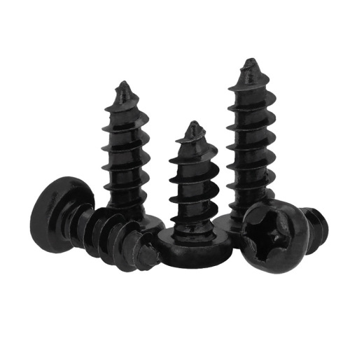Black round head cross-recessed self-tapping screw, cross-recessed wood screw, small electronic screw, M1.7-M4