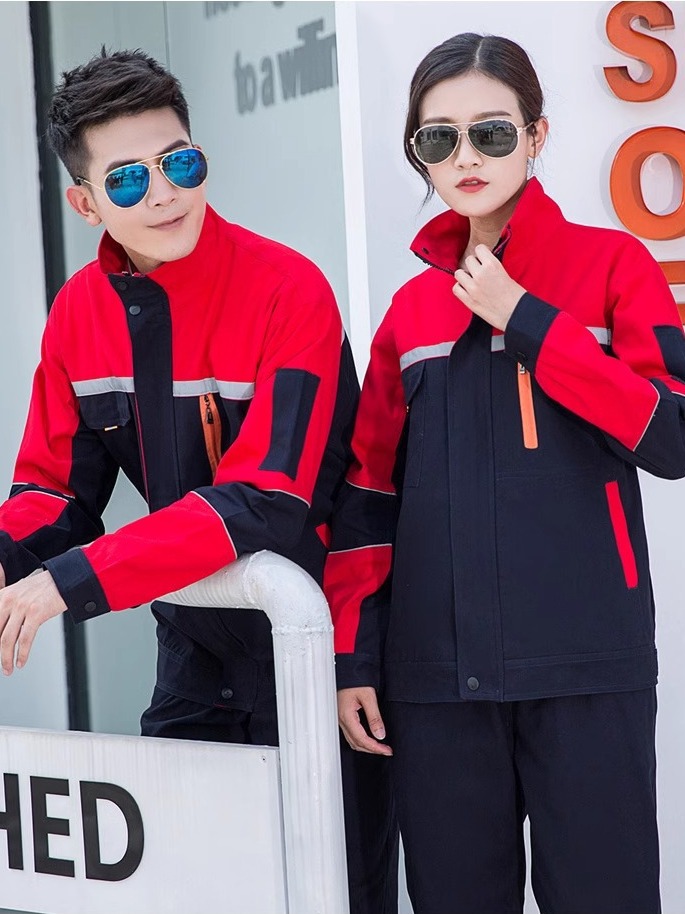 Trajes de trabajo primavera y otoño de algodón grueso resistente al desgaste soldadura eléctrica reparación de automóviles reflector de ingeniería de ropa laboral personalizada