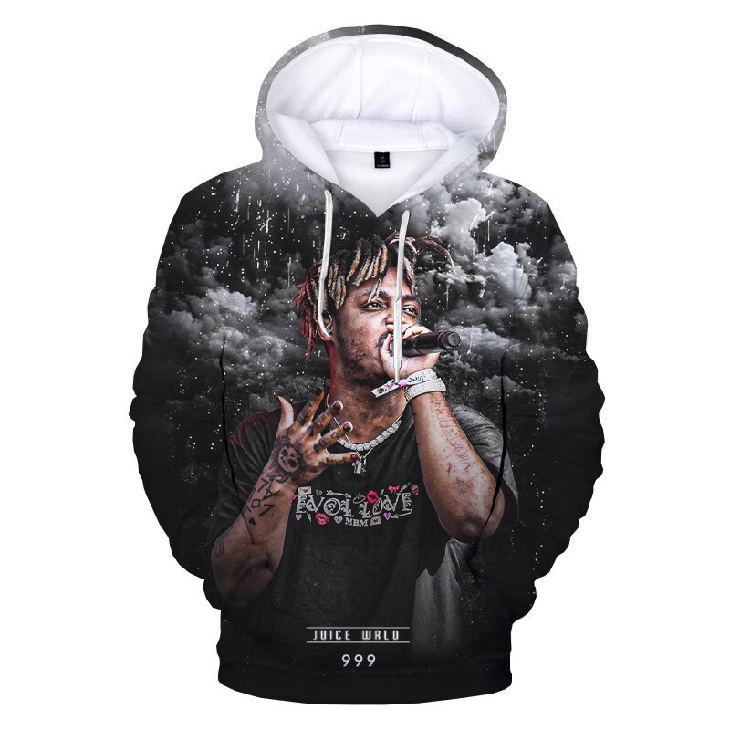 Juice WRLD 3D Printing Hoodie Rapper Harajuku Street Costume Men's and Women's Fashion Casual Sweater Juice WRLD 3D Printing Hoodie Rapper Harajuku Street Costume Men's and Women's Fashion Casual Sweater