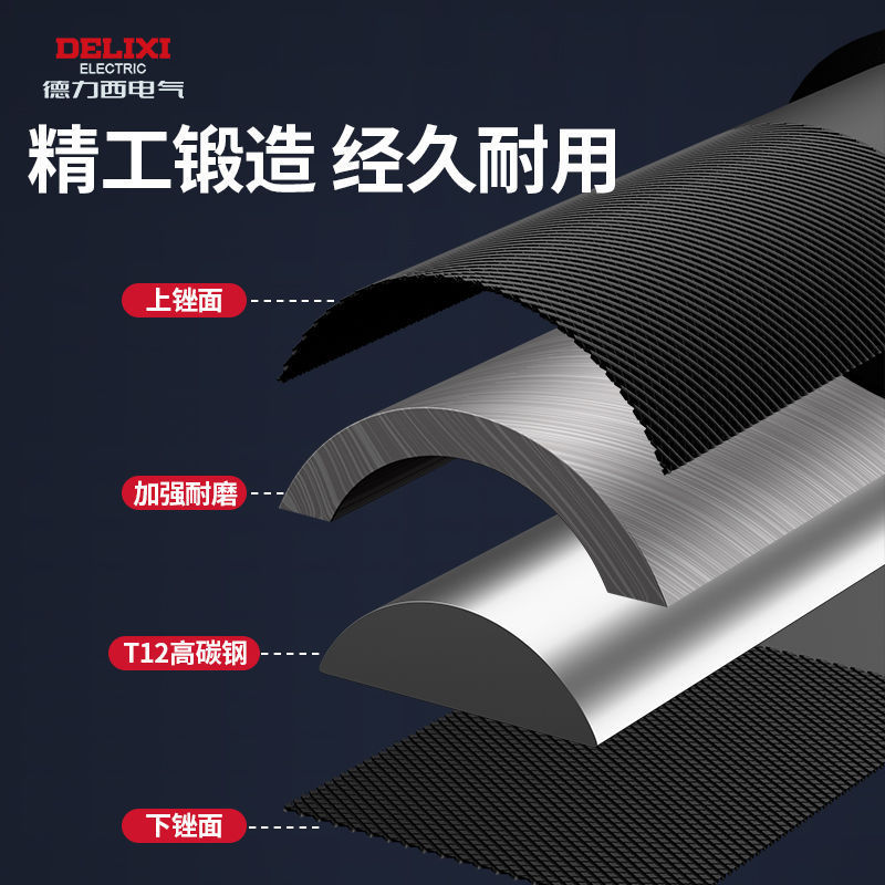 德力西锉刀打磨工具工业用硬度锉刀扁锉圆锉三角锉5件套装正品|undefined