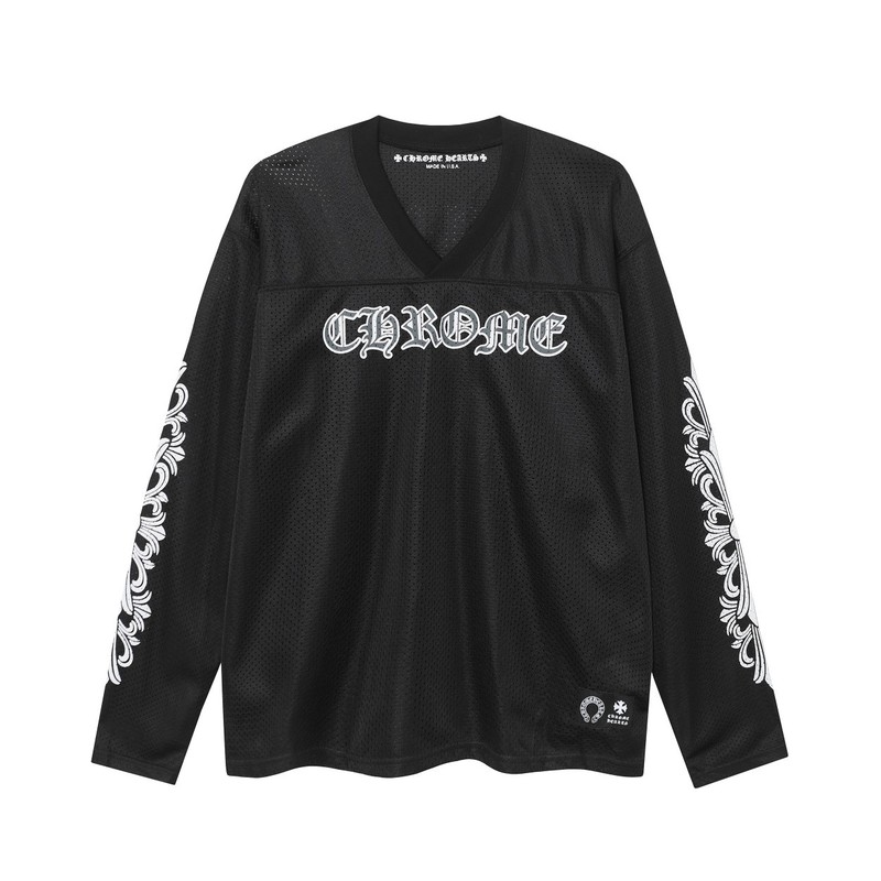 正确版克罗Chrome Hears冰球服网眼花臂十字架印花情侣款套装|undefined