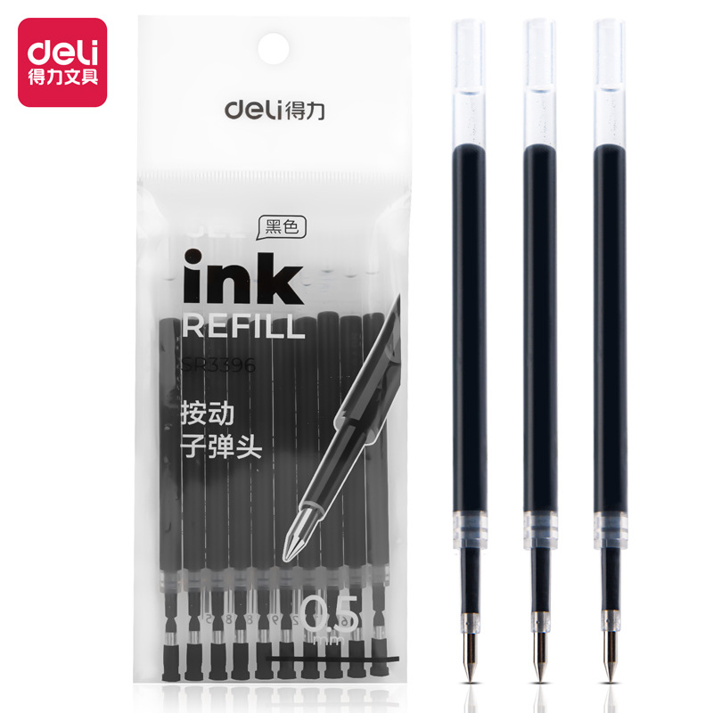 Repuestos para Bolígrafo de Gel Retráctil 0.5mm SR3396 Plástico Punta de Bala para Oficina