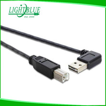 上下左右弯头 USB 2.0 A 公 双面插 对 USB B公 2米打印机数据线