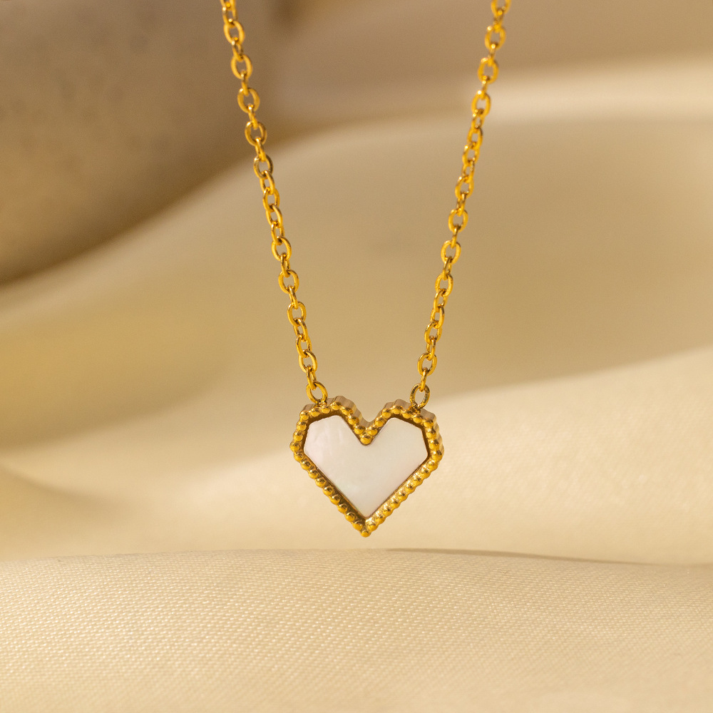 8g Weight PVD Coated Gold Plating Process 18K Real Gold Plated Plating Material 304 Stainless Steel Pendant Material Layered Necklaces, Pendant Necklace Classification 304 Stainless Steel Chain Material Paperclip Chain, cable chain, Twisted Rope Chain Chain Type 1 Piece Quantity Casual, Daily, Date Occasion 304 Stainless Steel Material Heart Shape Pattern Women's Gender Sweet, IG Style Style Plating Craft Heart Shape Titanium Steel Sweet IG Style Layered Necklaces Pendant Necklace 11