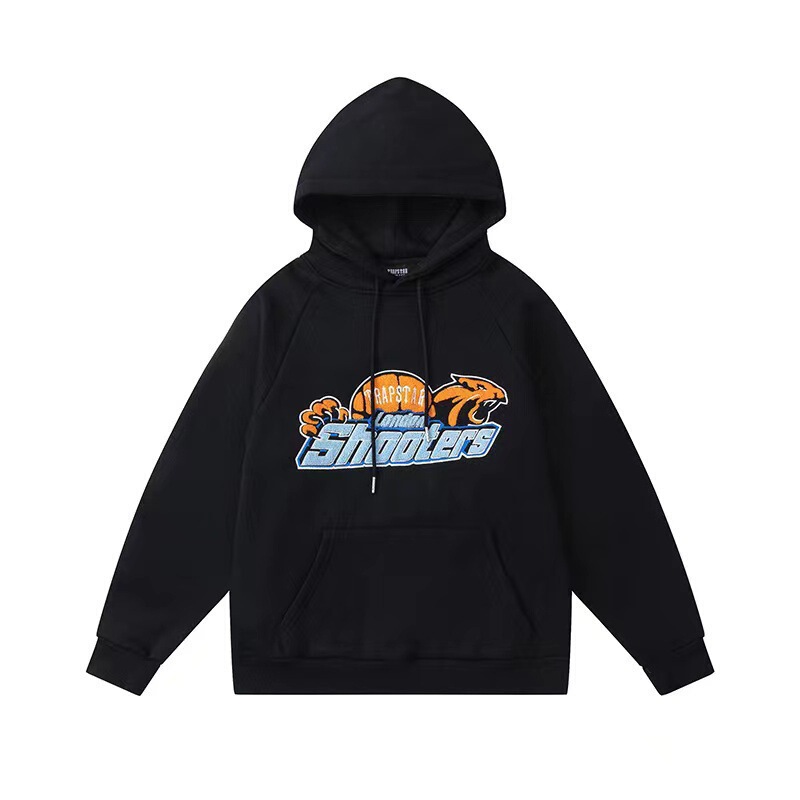 外贸Trapstar经典款彩虹渐变字母印花设计感宽松休闲百搭连帽卫衣|undefined