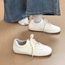 复古小白鞋女款2025新款秋季百搭软底阿甘德训鞋防滑休闲运动板鞋