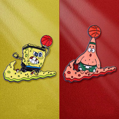 個性派大星海綿寶寶卡通合金胸針可愛創意徽章百搭別針包包配飾品