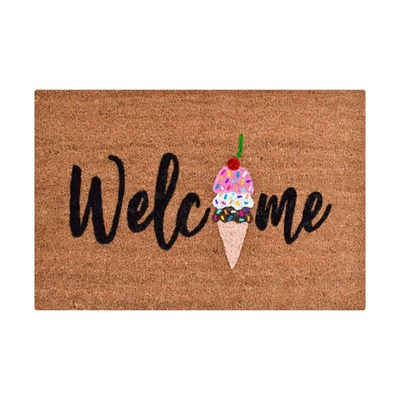 Avtomobil döşəmə paspasları — Retro American Floor Mats for - welcome-ice-cream-style-4060cm-crystal-velvet