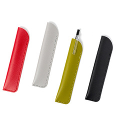 Cross-border minimalist steel pen case art pen protector creative PU leather pen case portable business gift wholesale