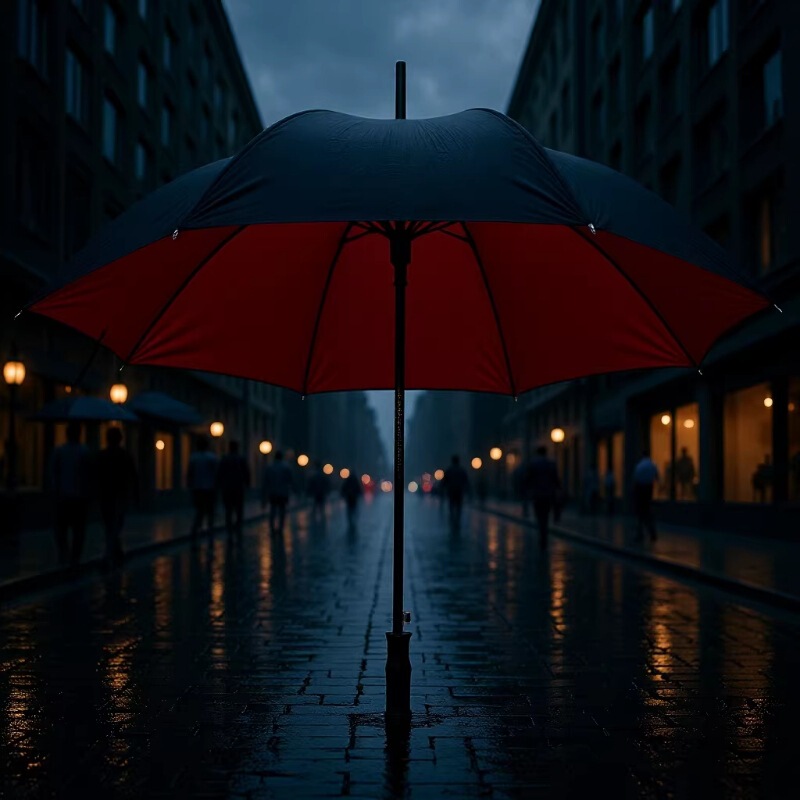 Shenzhen Super Large Umbrella Manufacturer Direct Sales Dadonghua Real Double-Layer Zero-Transmitting Sun Protection and Rainproof Black and Red Golf Umbrella