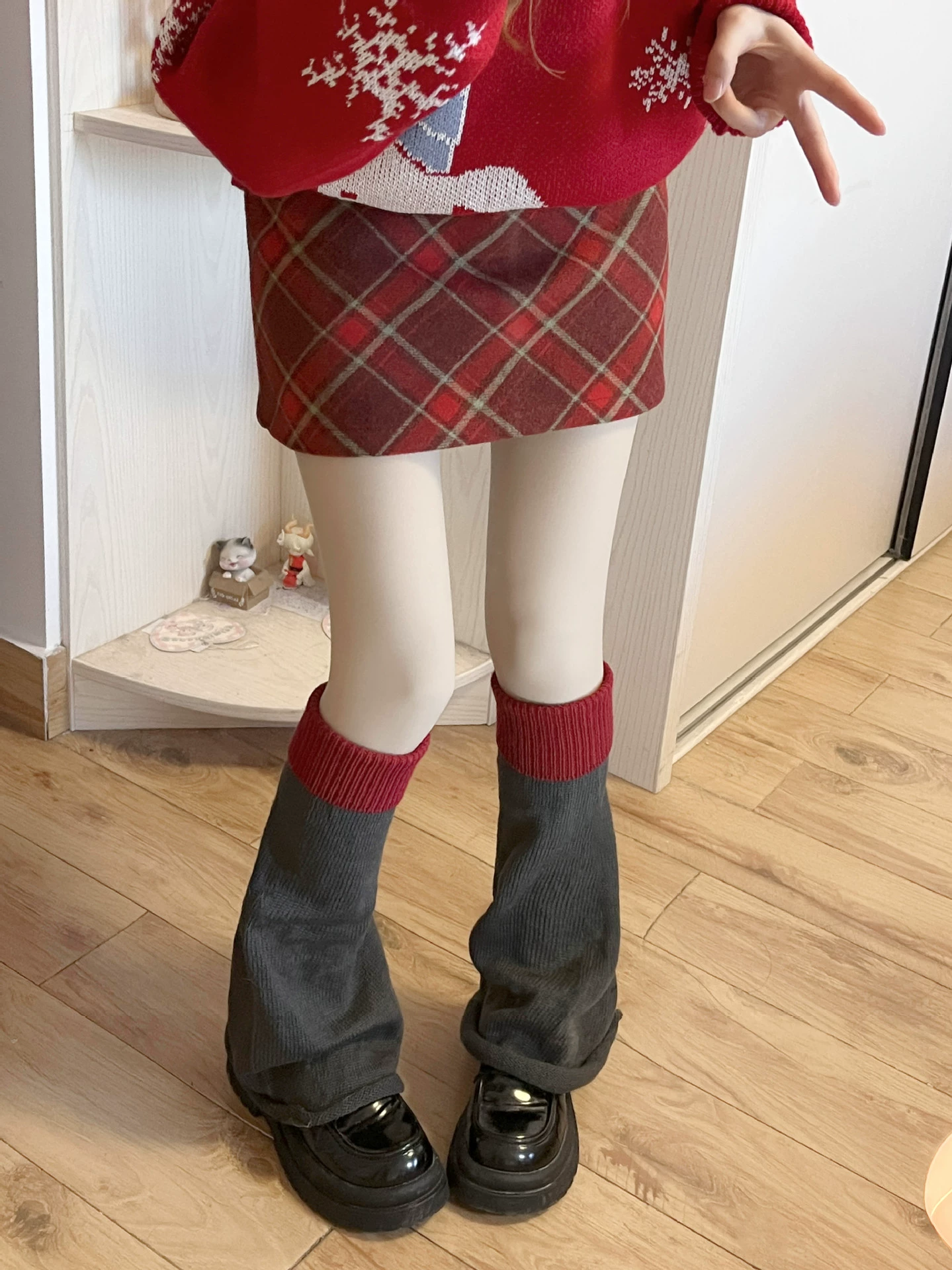 Голени-варежки (Millennium) Y2K Lolita Bow Lace Calf Socks Set, один размер