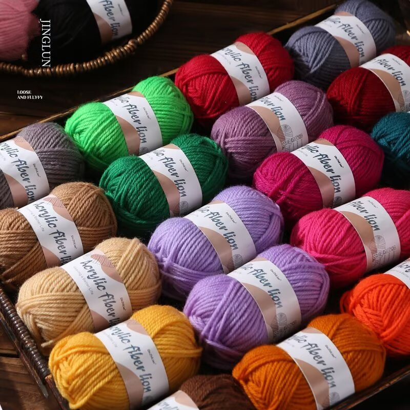 4 strands crochet hand thread imitation milk cotton puffed body yarn handmade diy doll tapestry poking embroidered polyester yarn factory